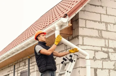 Pose et remplacement de gouttières à Laverrière